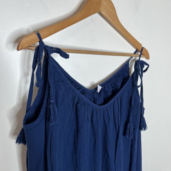 Old Navy Tiered Maxi Dress Colorblock Womens Size M Sundress Beach Vacation Cami - Picture 3 of 9